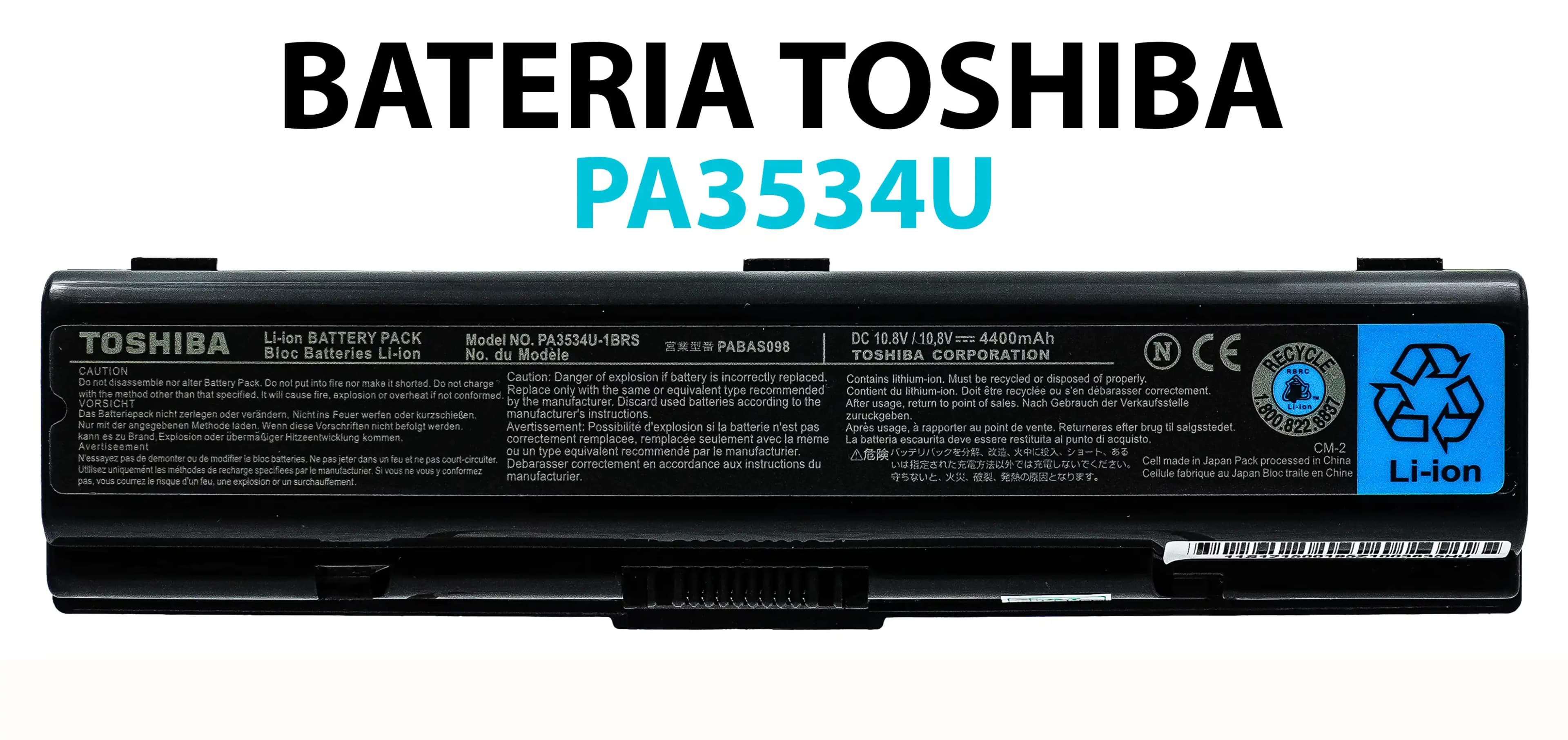 BATERIA TOSHIBA PA3534U *ORIGINAL* — imagen 1