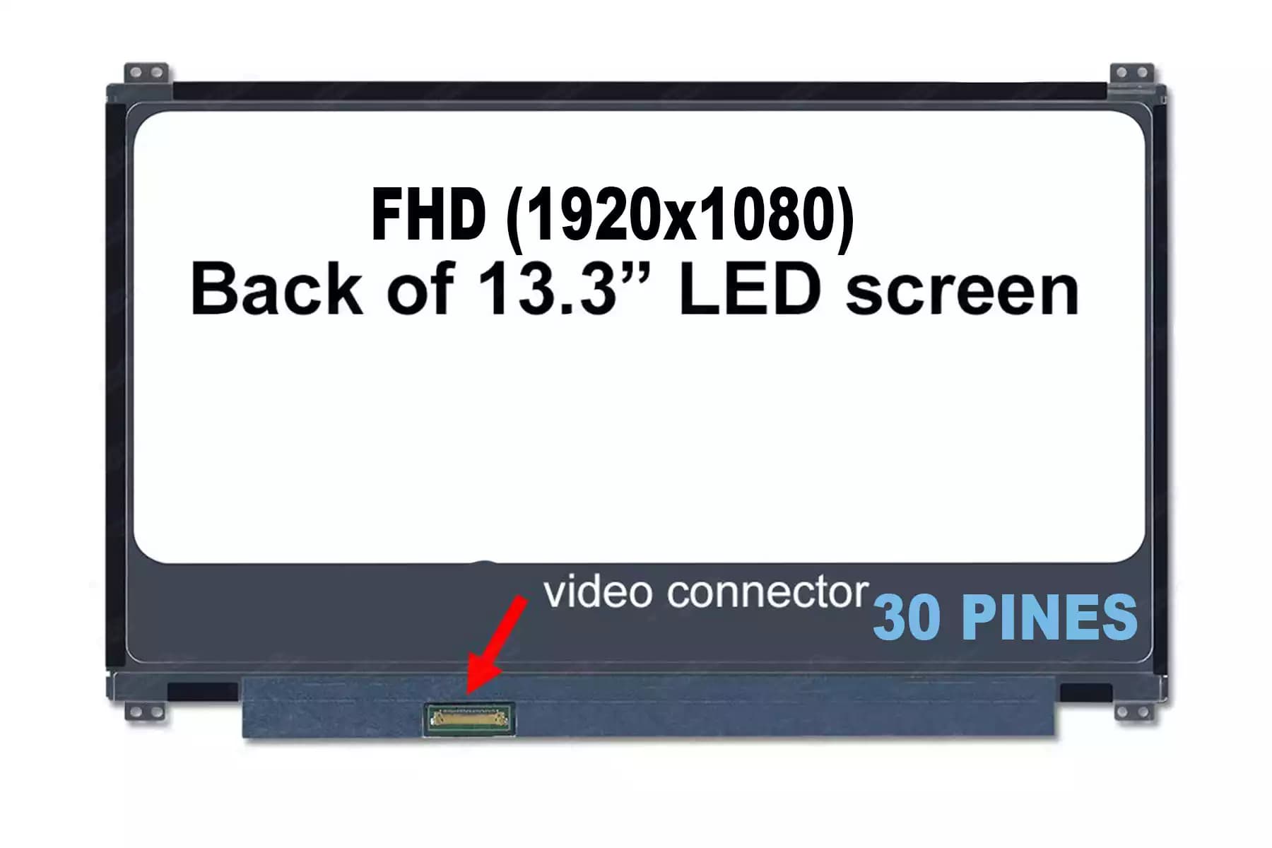 PANTALLA 13.3 LED SLIM 30 PINES ARR/ABAJ 1080p IPS — imagen 1