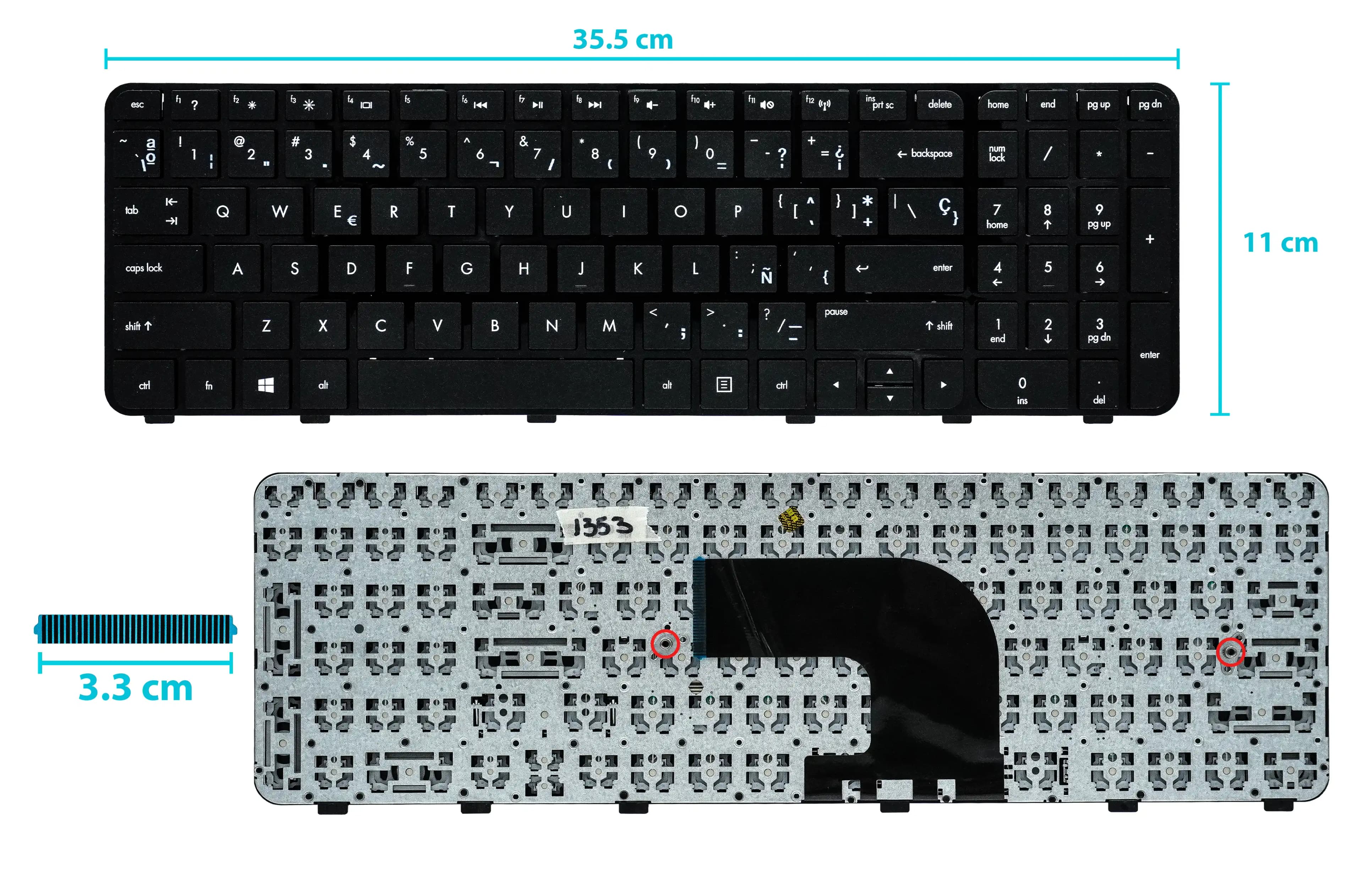 TECLADO HP DV6-7000 Dv6-7100 Dv6-7200 SP — imagen 1