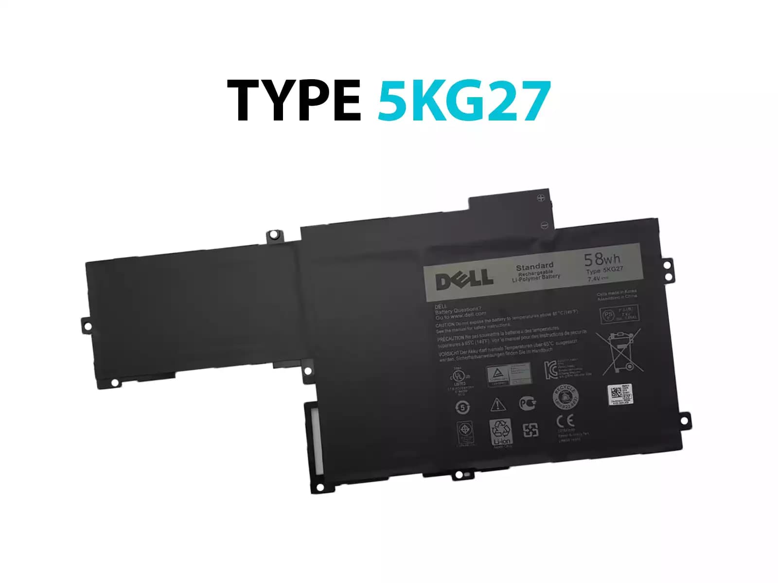 BATERIA DELL TYPE 5KG27 58Wh INTERNA ORIGINAL — imagen 1