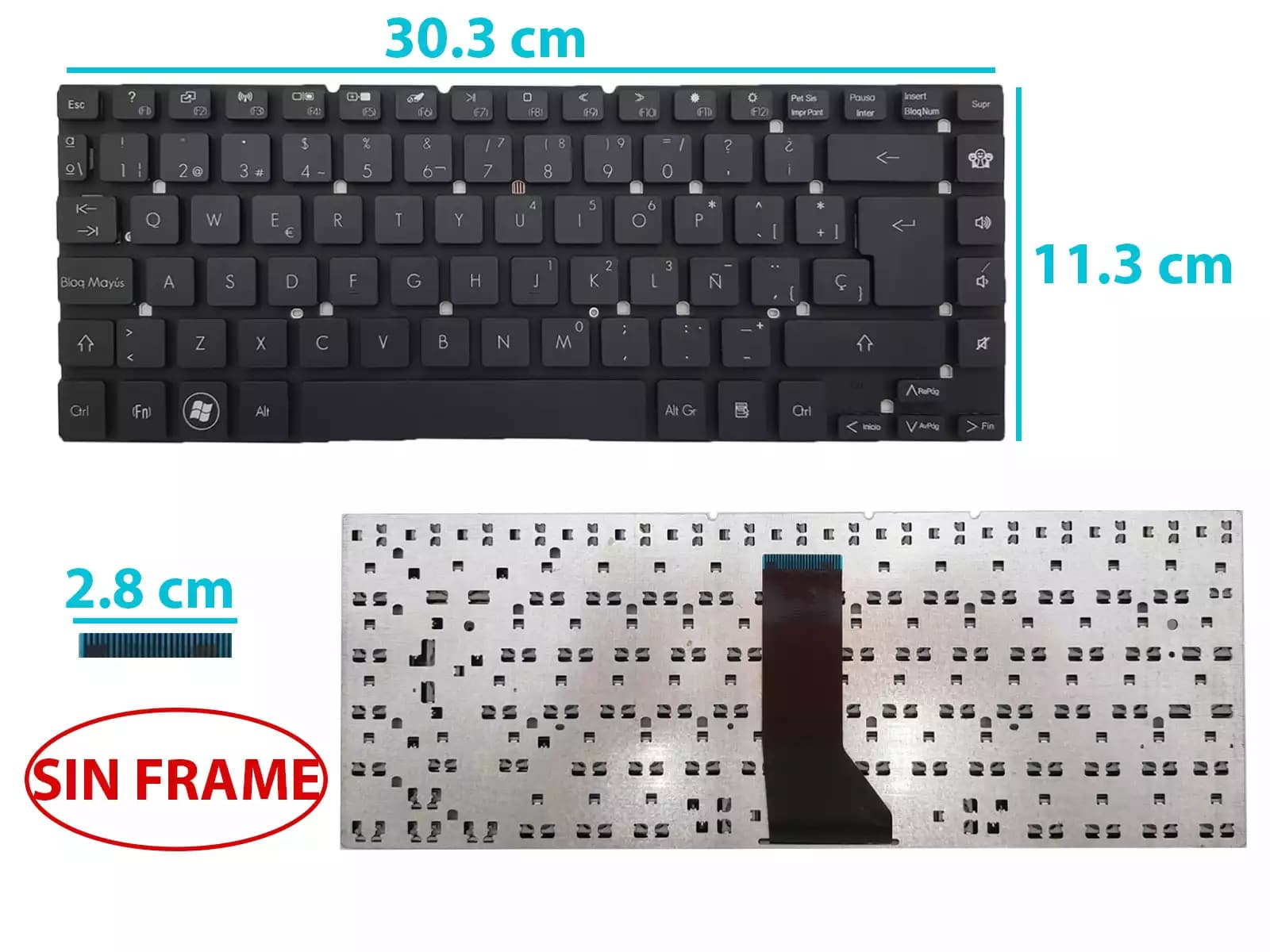 TECLADO ACER NV47H NV47H02H NV47H03H MS2317 NE551 SIN FRAME SP — imagen 1