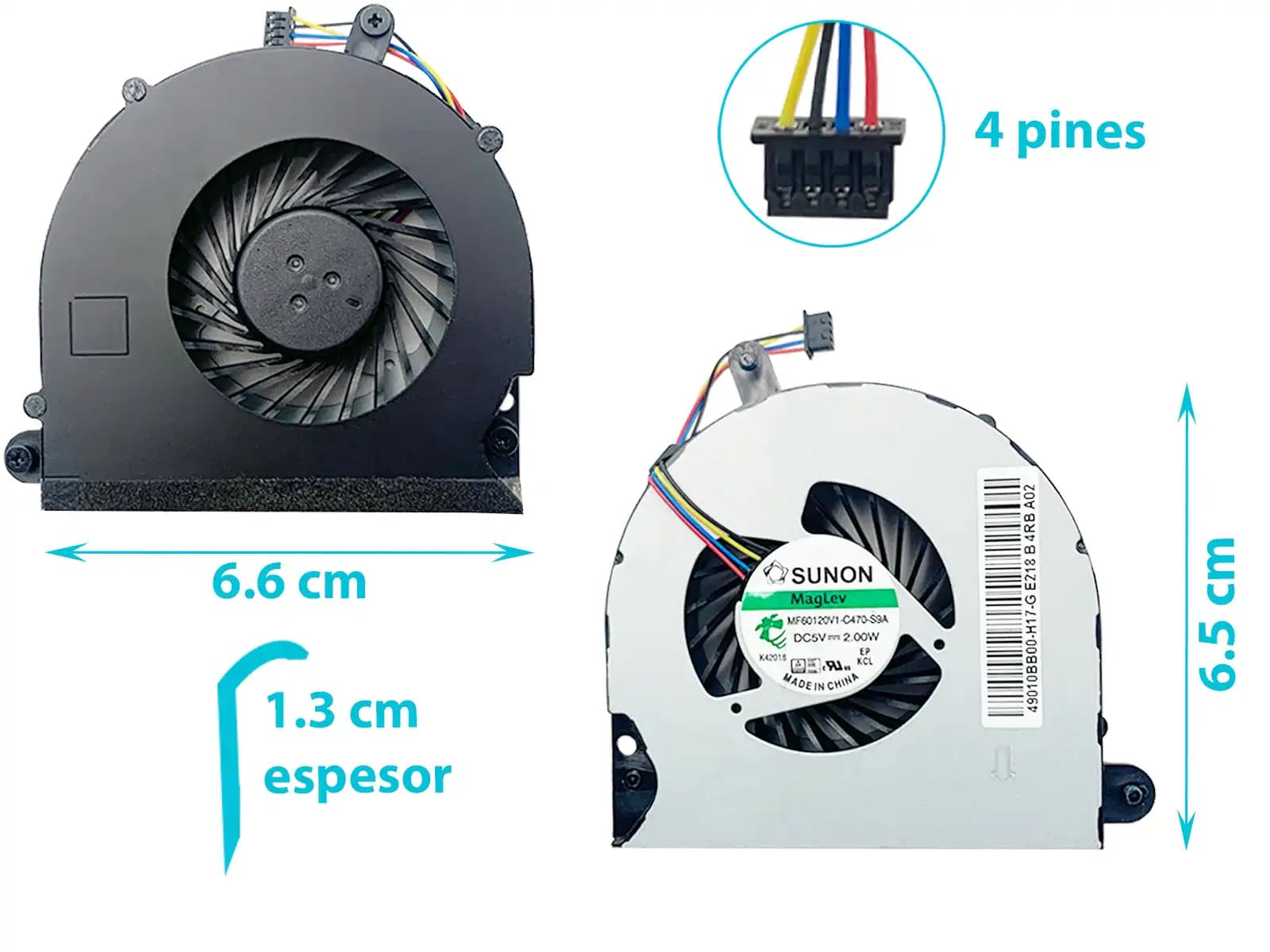 COOLER HP 8570W 8560W 8560P (4 LINES) — imagen 1