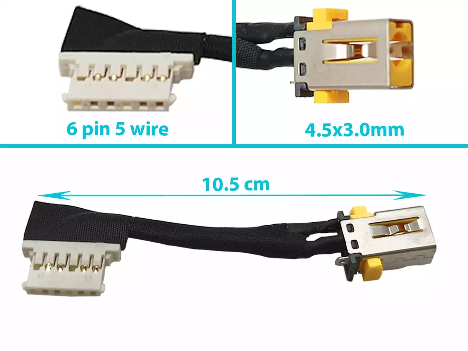 DC JACK DELL ACER SPIN 3 SP314-51-3229 SP314-51-32Z9 N17W5 CON CABLE — imagen 2