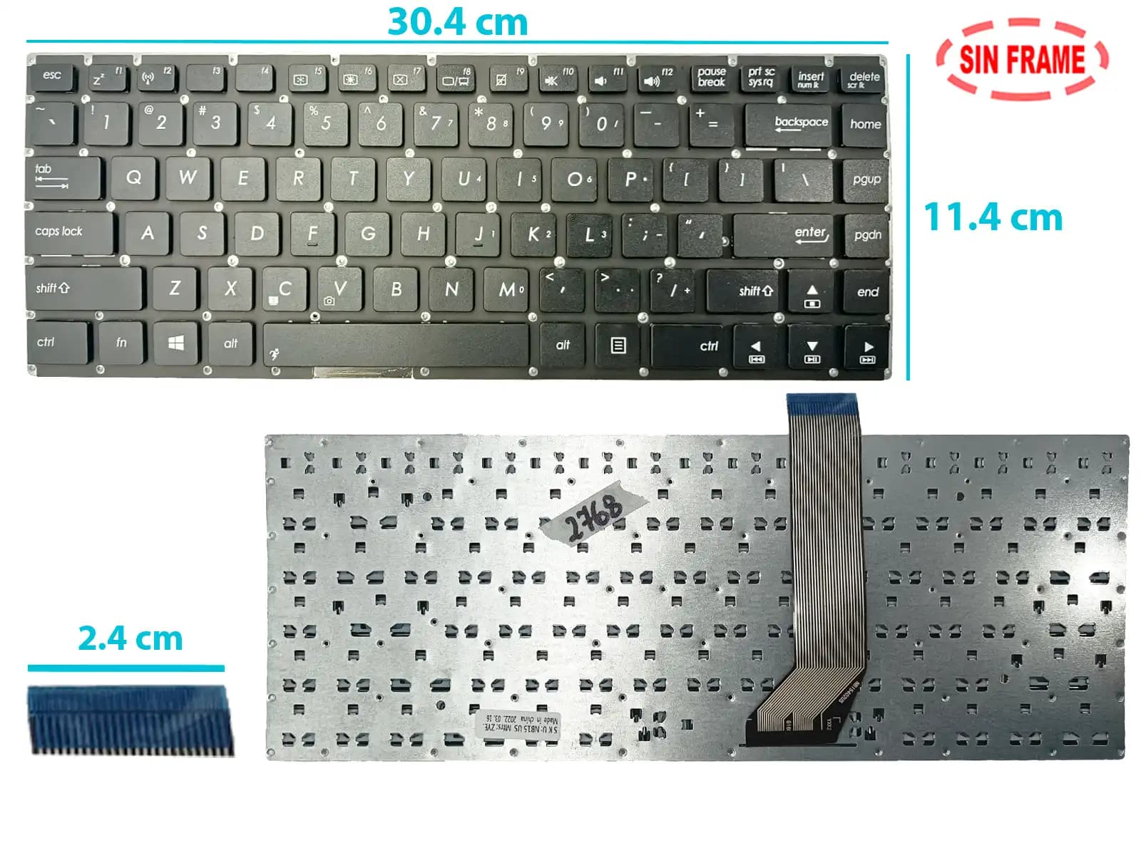 TECLADO ASUS S400 S400C S400CA S400E SIN FRAME US — imagen 1