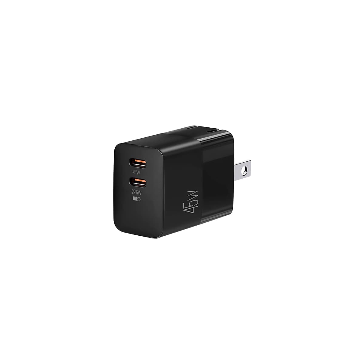 WALL CHARGER DUAL ARGOM VOLTA P5 GaN II 45W CARGA RAPIDA 2 CONT. TYPE-C NEBRO — imagen 5