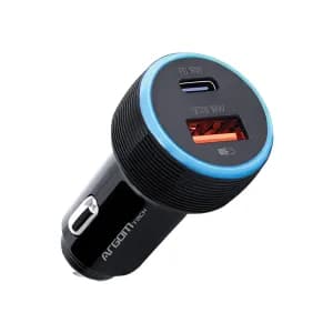 CAR CHARGER ARGOM FORCE C1 38W PD TYPE-C - USB BLACK — imagen 2
