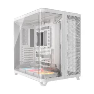 CASE CORSAIR ATX TRIPLE CAMARA ARGB AIR 5400 Tempered Glass 2USB3.2 HD-Audio Mid-Tower White — imagen 1