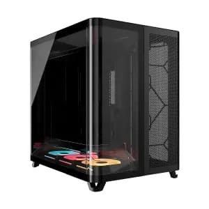 CASE CORSAIR ATX TRIPLE CAMARA AIR 5400 LX-R RGB iCUE LINK Tempered 2USB3.2 HD-Audio Mid-Tower Black — imagen 1