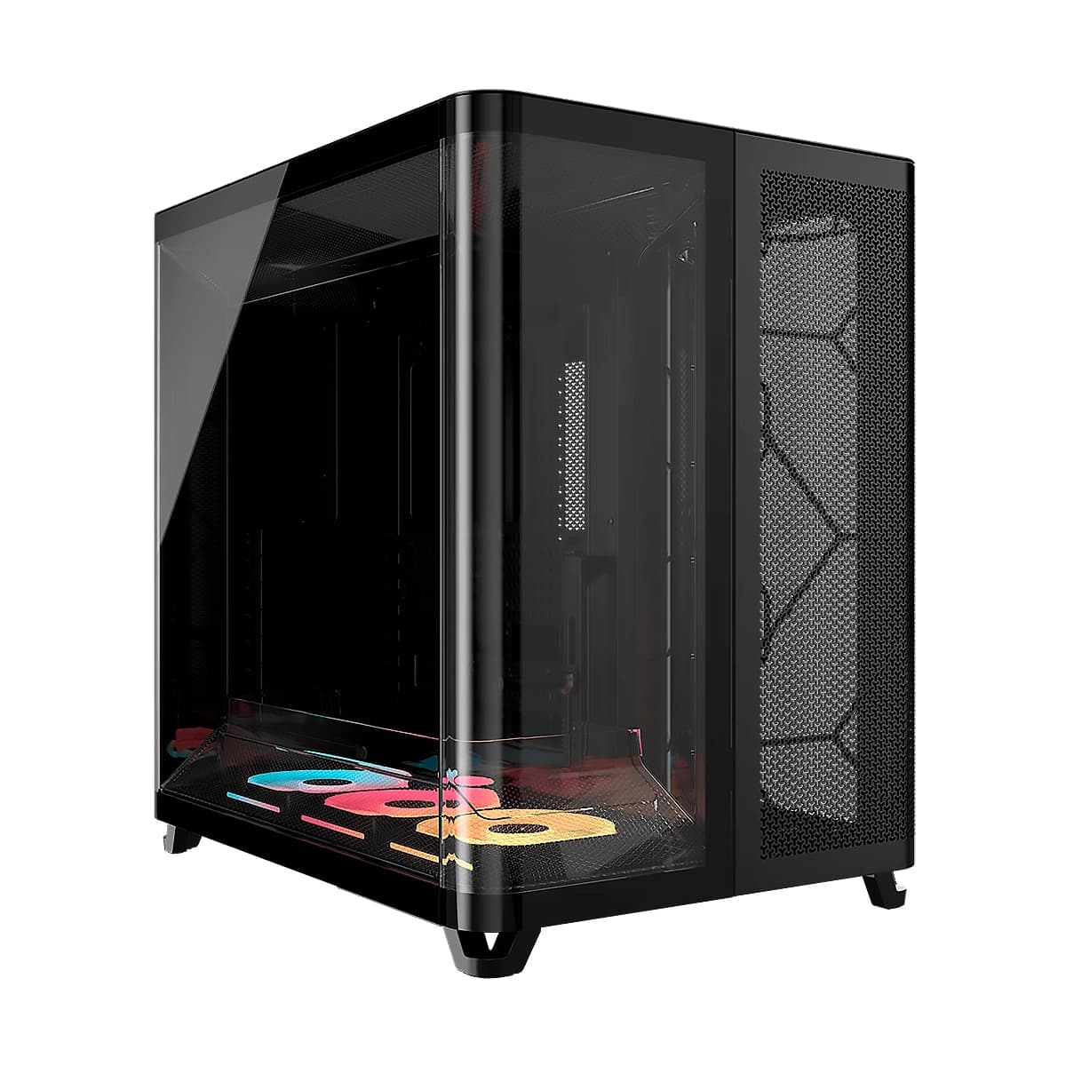 CASE CORSAIR ATX TRIPLE CAMARA AIR 5400 LX-R RGB iCUE LINK Tempered 2USB3.2 HD-Audio Mid-Tower Black — imagen 3