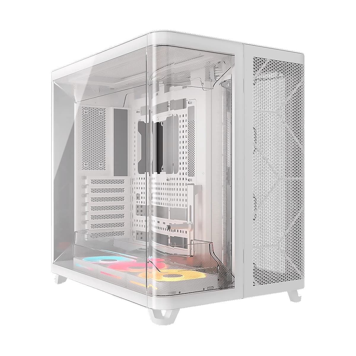CASE CORSAIR ATX TRIPLE CAMARA AIR 5400 LX-R RGB iCUE LINK Tempered 2USB3.2 HD-Audio Mid-Tower White — imagen 3