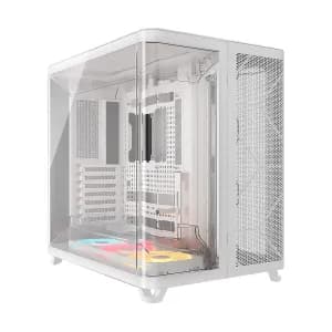 CASE CORSAIR ATX TRIPLE CAMARA AIR 5400 LX-R RGB iCUE LINK Tempered 2USB3.2 HD-Audio Mid-Tower White — imagen 1