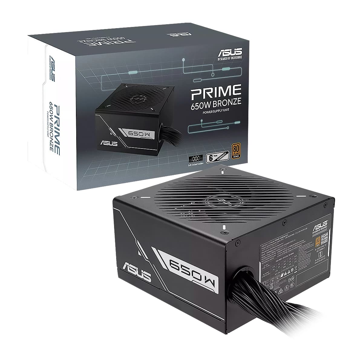Fuente de Poder Asus PRIME-650W BLACK ATX12V 80Plus Bronze — imagen 6
