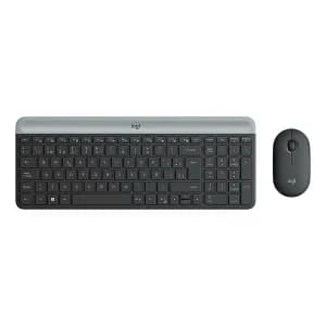 TECLADO-MOUSE COMBO LOGITECH MK470 GRAFITO SLIM WIRELESS USB PLUG AND PLAY — imagen 1