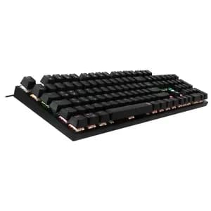 TECLADO QUASAD QKM-G80 MECANICO FULL SIZE LIGHTING 9LIGHT MODES SCROLLING WIRES USB-A NEGRO — imagen 4