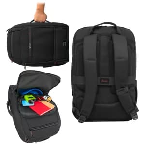 MOCHILA NOTEBOOK QUASAD QXB-ElitePack NYLON 15.6INC. NEGRO FILOS ROJOS — imagen 5