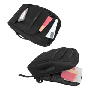 MOCHILA NOTEBOOK QUASAD QXB-ElitePack NYLON 15.6INC. NEGRO FILOS ROJOS — imagen 3