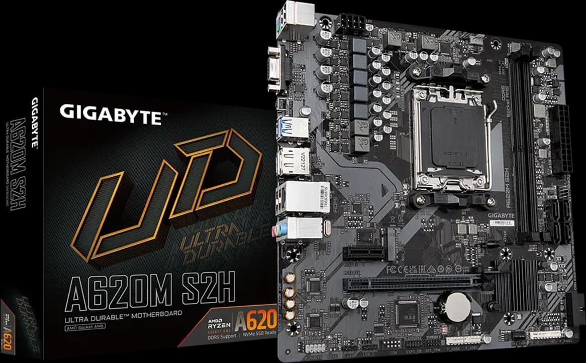 MBO GIGABYTE A620M S2H AMD AM5 2DDR5 HDMI D-SUB DP M.2 USB3.2 PCIE4.0 MATX — imagen 7