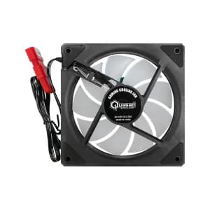 VENTILADOR QUASAD RGB Black Frame and Transparent leaf con 3D Light 4Pin Plastic Bag — imagen 1