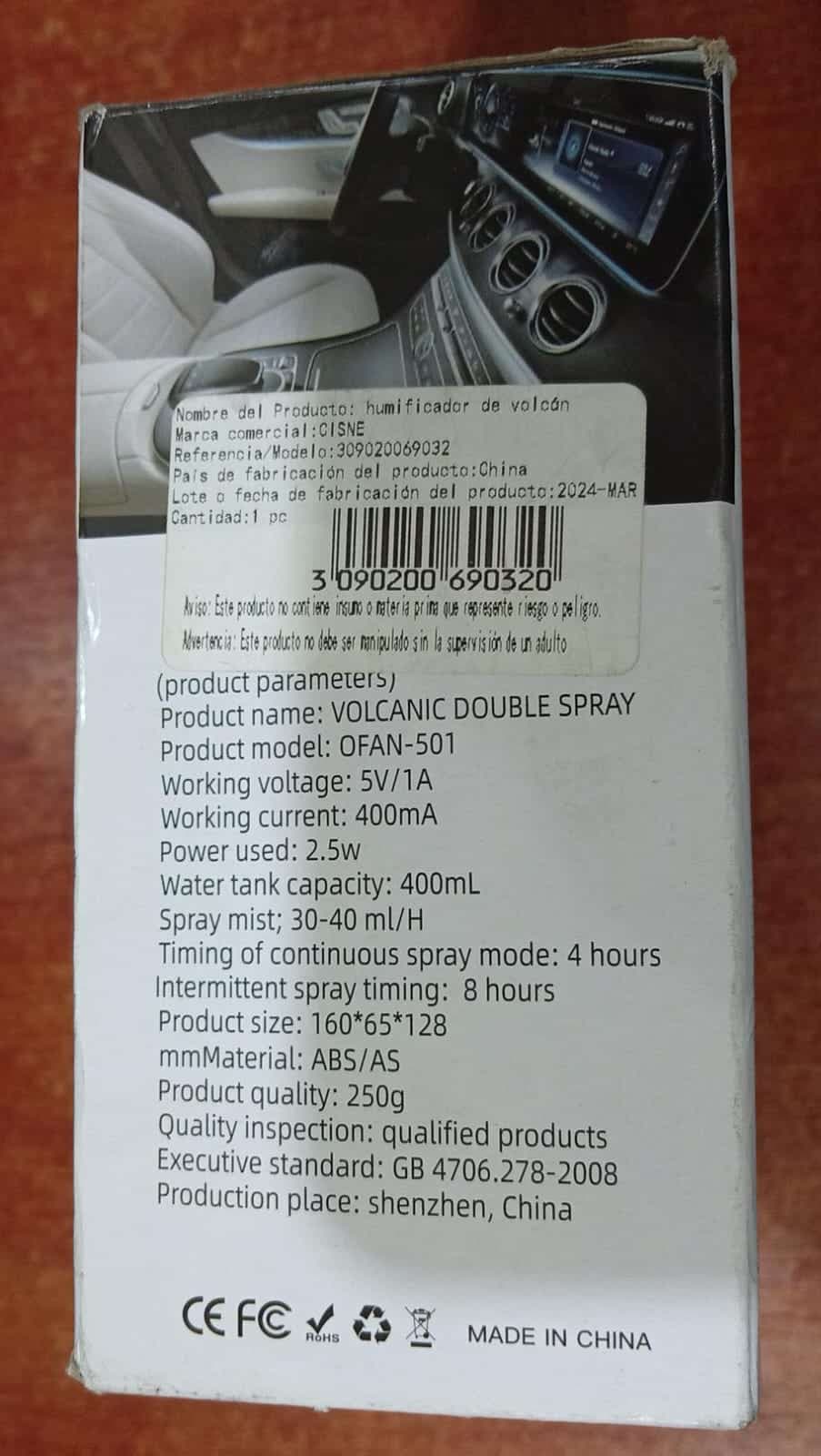 3 Humidificadores Volcánicos CISNE OFAN-501 | Doble Boquilla 400ml | Nuevo — imagen 5