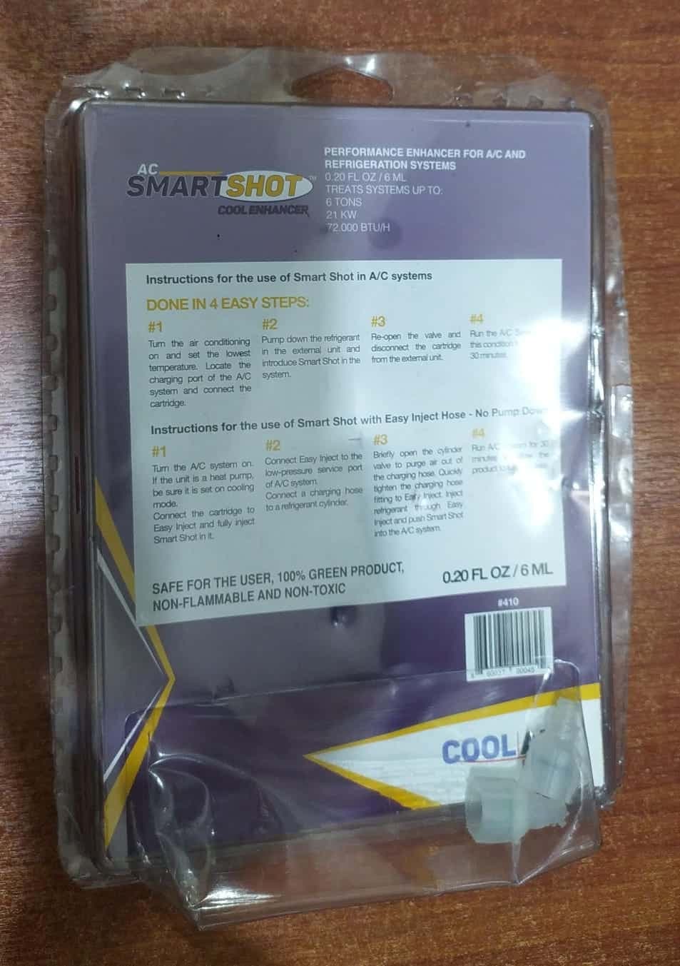 AC SmartShot Cool Enhancer 410 — Aditivo mejorador de rendimiento para sistemas A/C y refrigeración, 6 mL — imagen 3