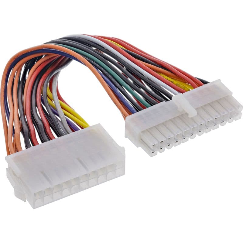 Adaptador de corriente InLine interno - Fuente de alimentación ATX de 20 pines a placa base EPS12V de 24 pines - 0,16 m — imagen 1