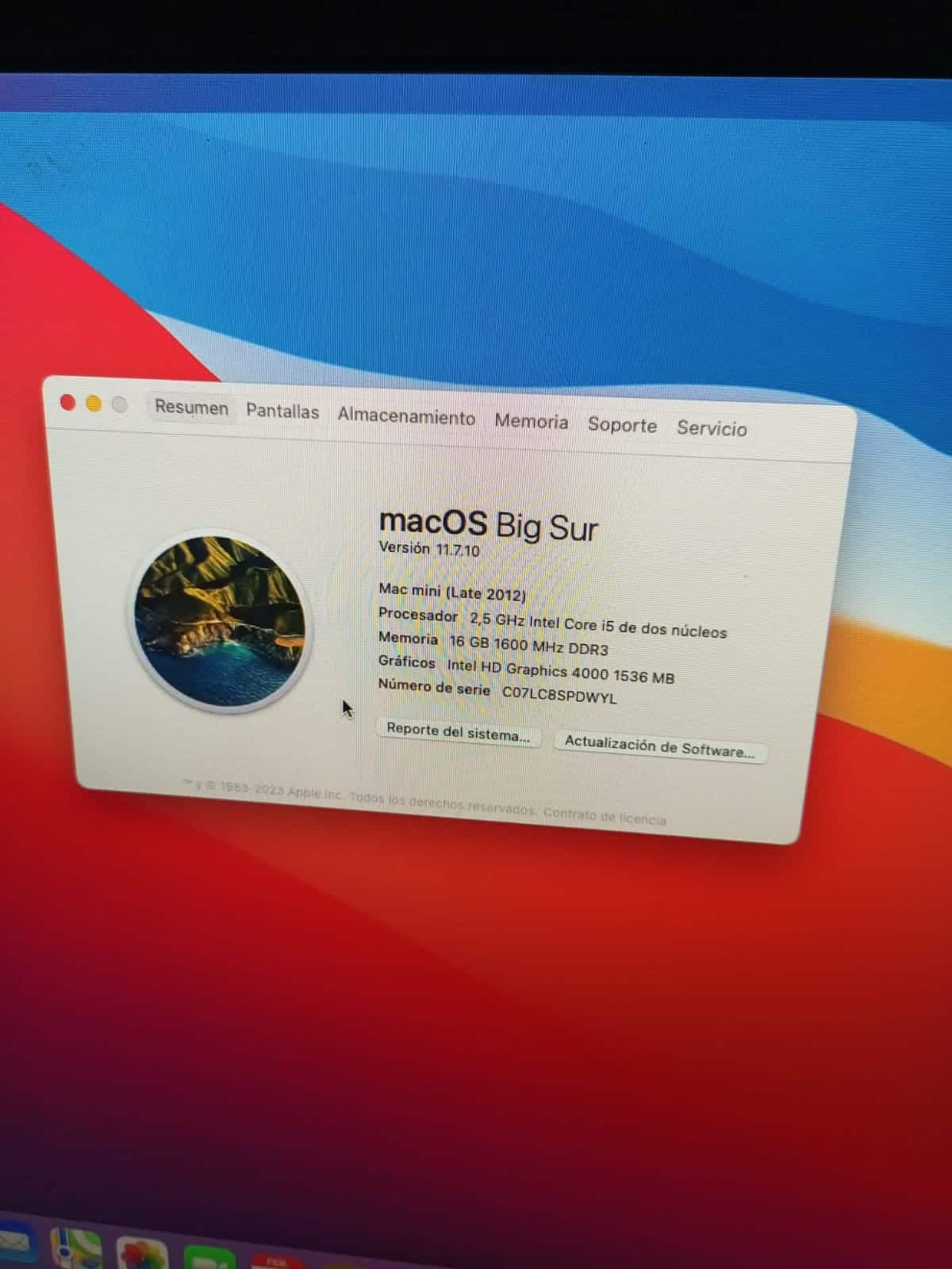 Apple A1347 Mac Mini, i5-2.5GHz |16GB-RAM 240GB SSD OS-big sur — imagen 6