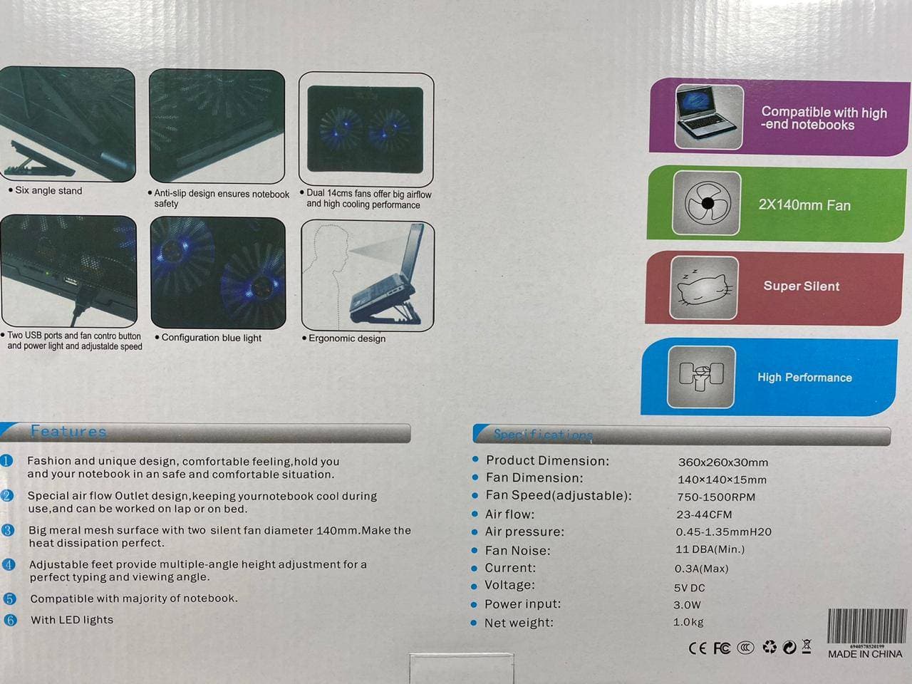 Base Cooler para Notebook N99 2 Ventiladores — imagen 3