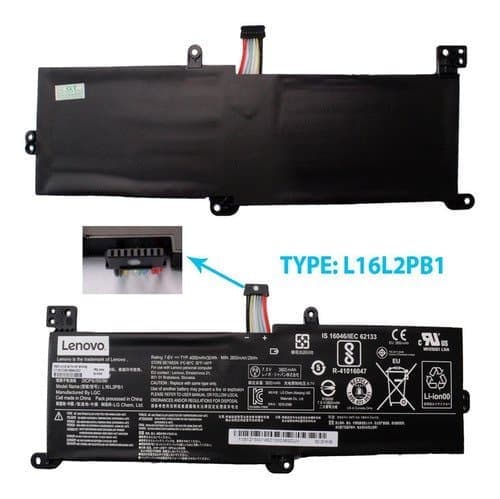 BATERÍA LENOVO L16C2PB2‑L16M2PB1 INTERNA PLANA 7,5 V 30 Wh IdeaPad 320/330 — imagen 3
