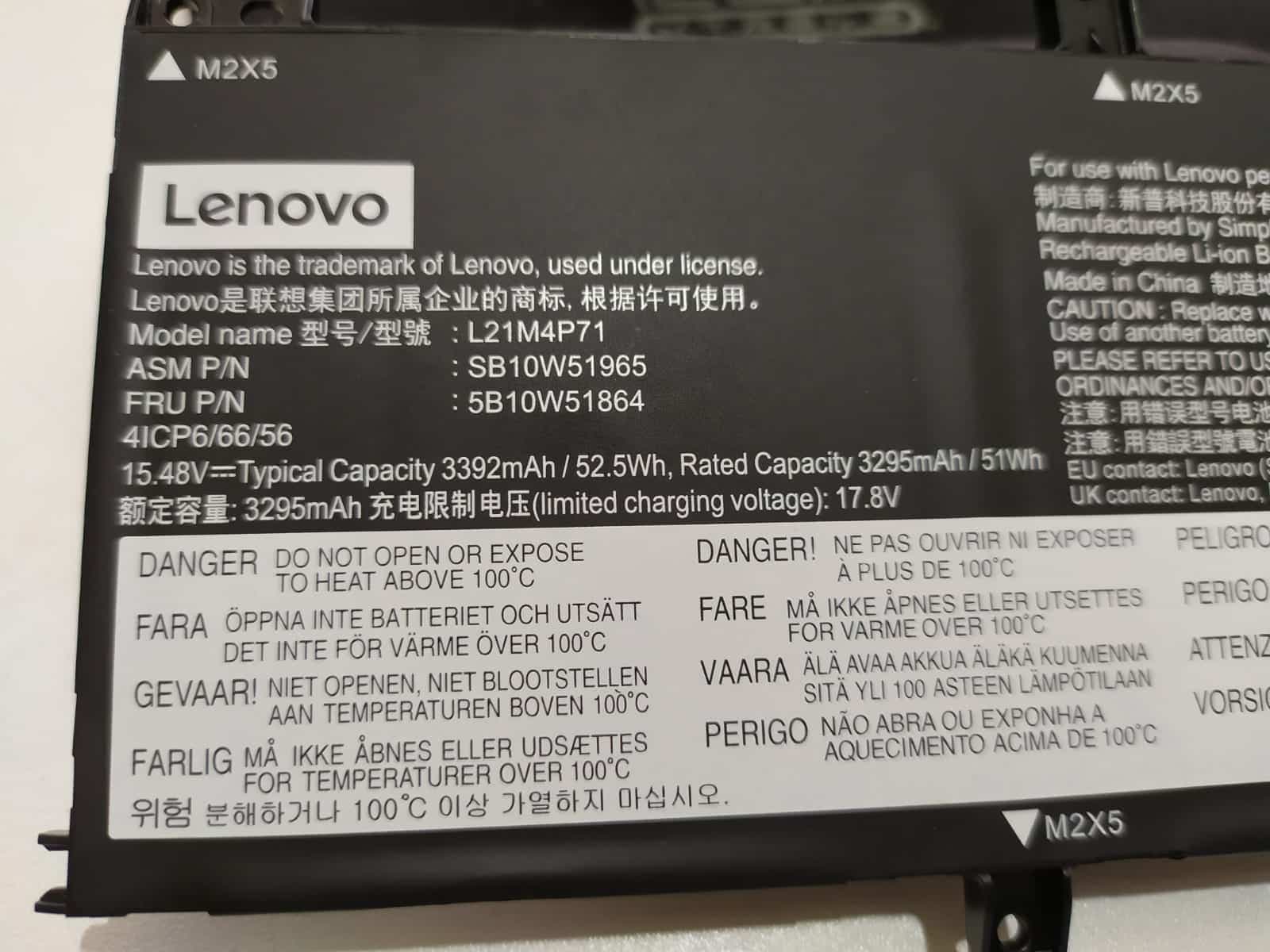 Bateria lenovo para Lenovo ThinkPad P14s G3 | L21M4P71 — imagen 3