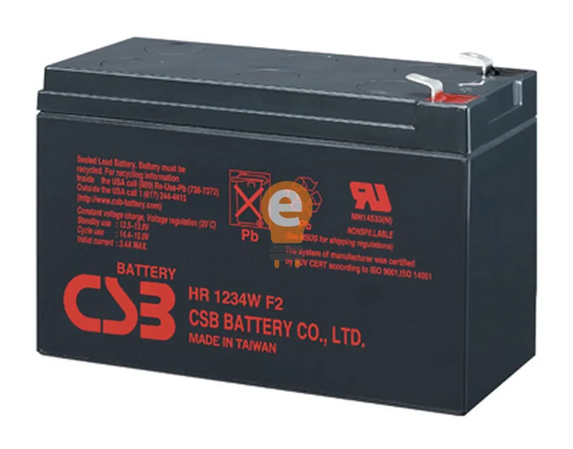 Batería Recargable CSB GP 1272 F2 12V 7Ah CSB para UPS y Alarmas — imagen 2