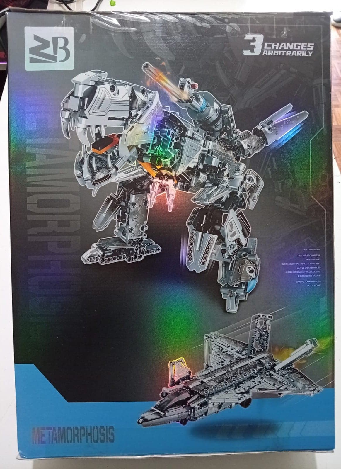 Bloques Armables RB 88034 Metamorphosis 3 en 1 Robot Avión Dinosaurio 884 Piezas — imagen 3