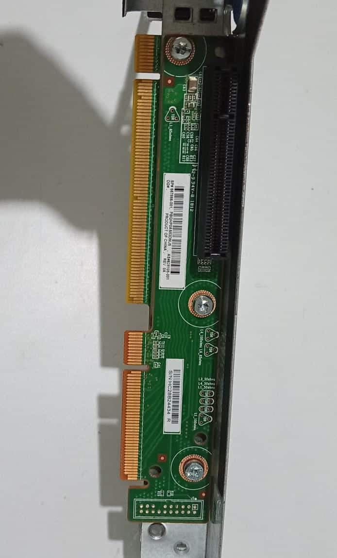 Bracket / Riser PCIe HP 671352-001 DL360p Gen8 x16 + x8 seminuevo — imagen 4