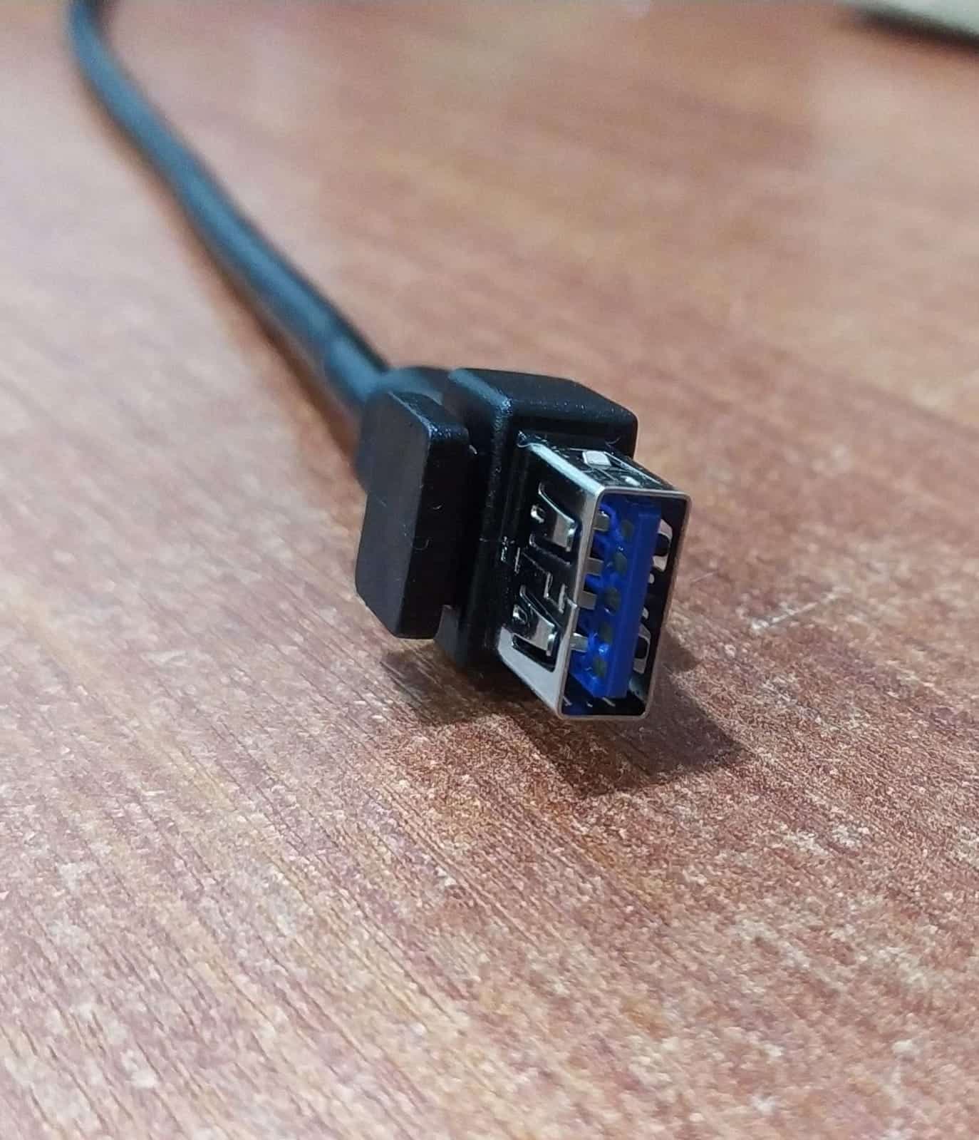 Cable Adaptador Interno USB 3.0 19 Pines a USB 3.0 Tipo A Hembra para Panel Frontal — imagen 3