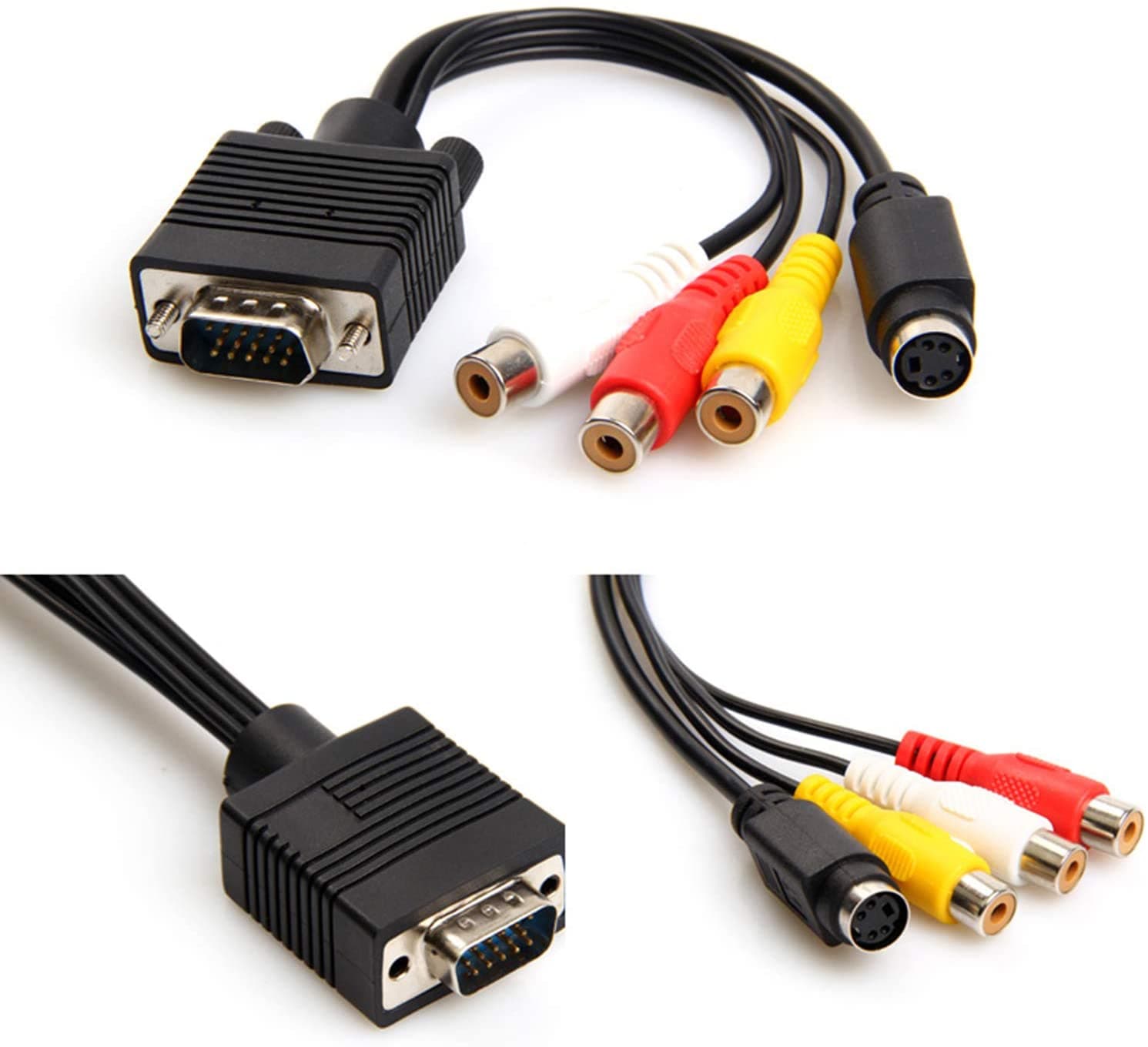 Cable Adaptador VGA a RCA S-video 4 Pines — imagen 5