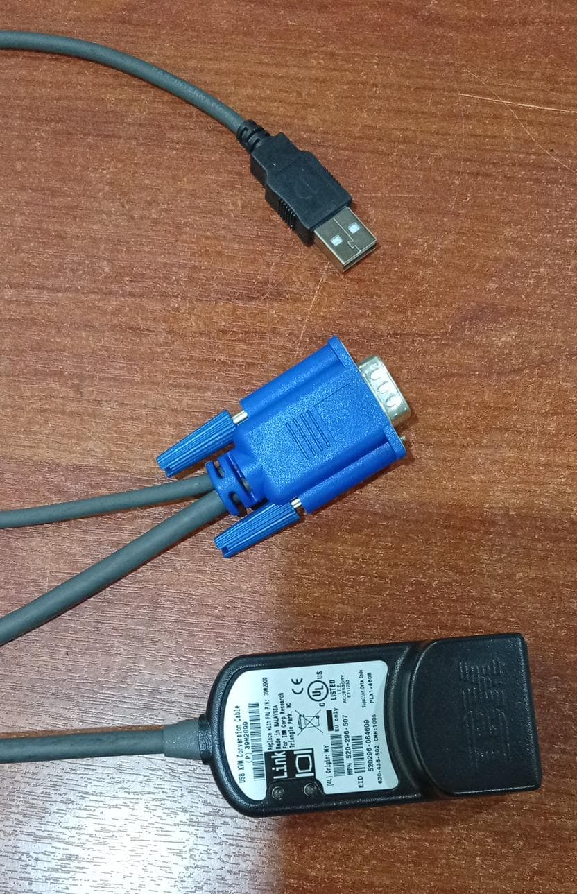 Cable Conversor KVM USB a VGA IBM 39M2899 / 39M2909 para Servidores BladeCenter — imagen 2