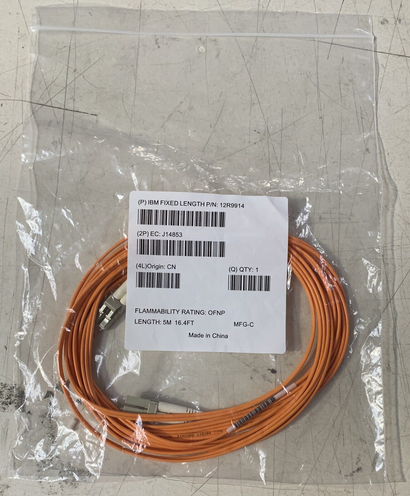 Cable de Canal de Fibra Externo | IBM Ofnp Lc-lc 12R9914 | 5m — imagen 2