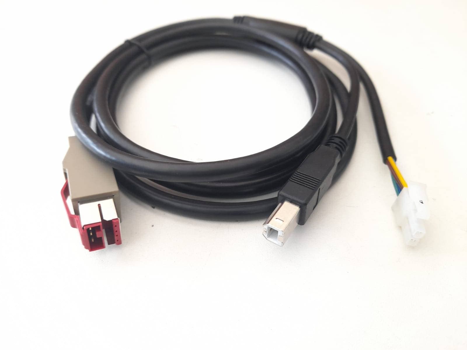 CABLE DE PODER Y USB PARA IMPRESORA NCR — imagen 1