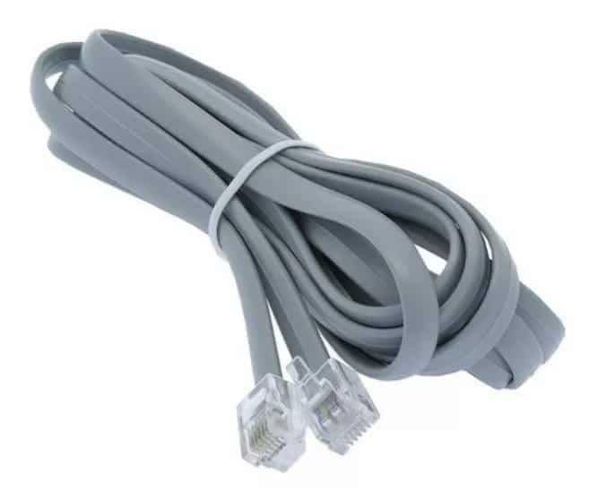 CABLE DE TELEFONO PLANO | 2 HILOS | teléfono fijo — imagen 1