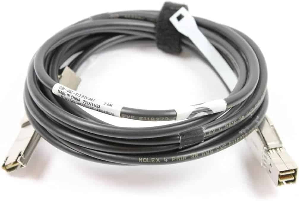 Cable EMC 038‑003‑810 Mini‑HDX4 a Mini‑SASX4 2 m – Compatible con VNX5700 / 7500 — imagen 1