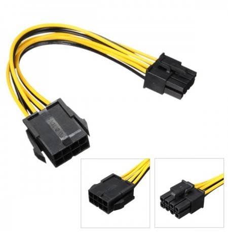CABLE EXTENSIÓN PARA TARJETA DE VIDEO PCIE 8 PINES MACHO A 8 PIN HEMBRA PCI EXPRESS — imagen 1