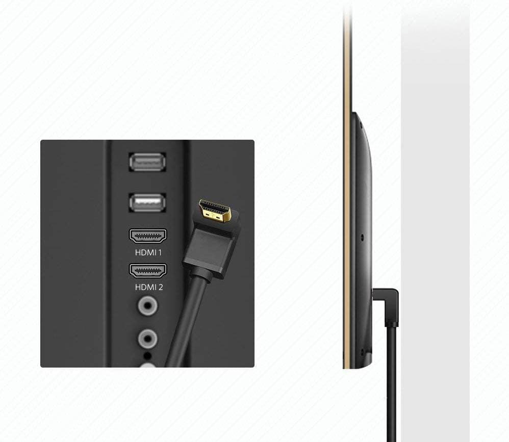 Cable HDMI de ángulo recto de 90 grados 4 K UHD 3D — imagen 5