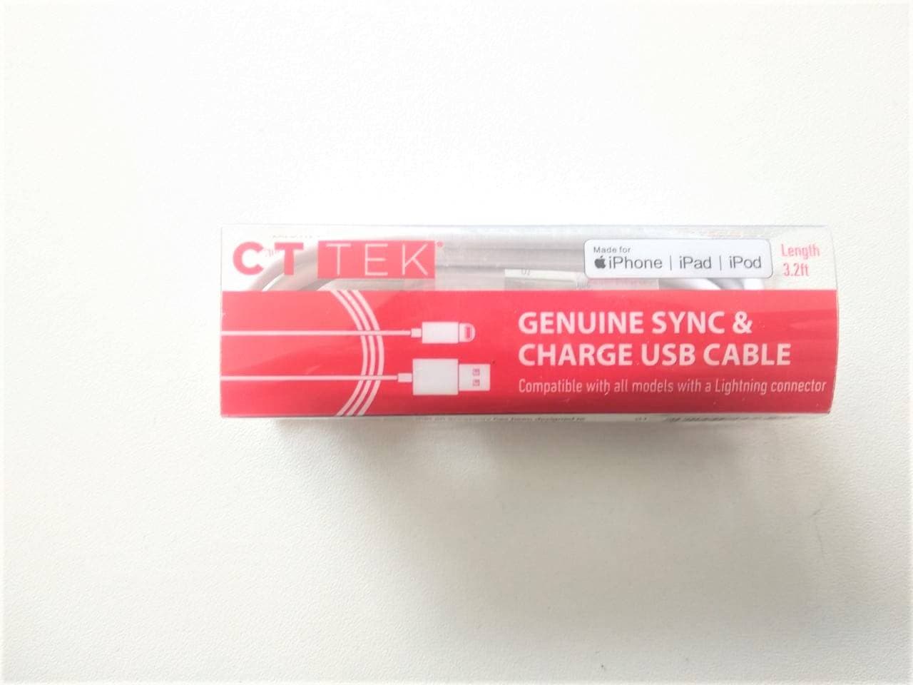 Cable Lightning USB iPhone iPad iPod- CT TEK — imagen 2
