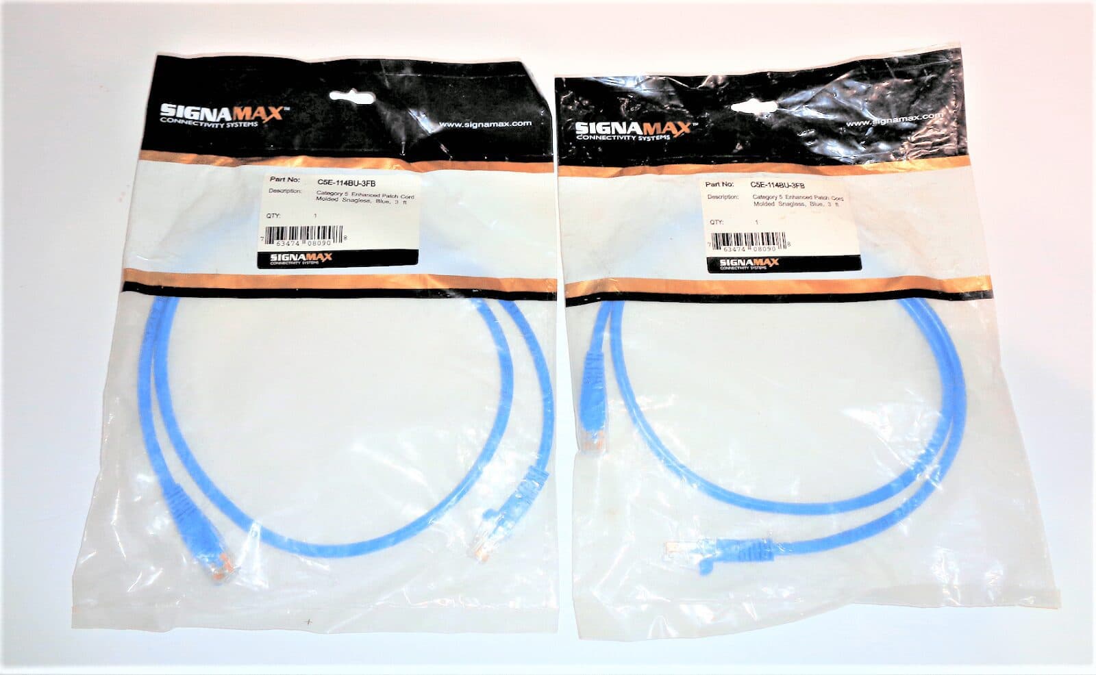 Cable Patch Cord Signamax C5E-114BU-3FB 3ft — imagen 4
