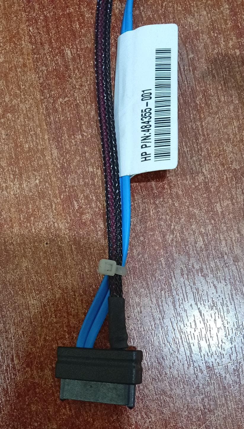 Cable SATA HP 484355-001 Amphenol 6017B0164301 Power/Data Interno Seminuevo — imagen 3