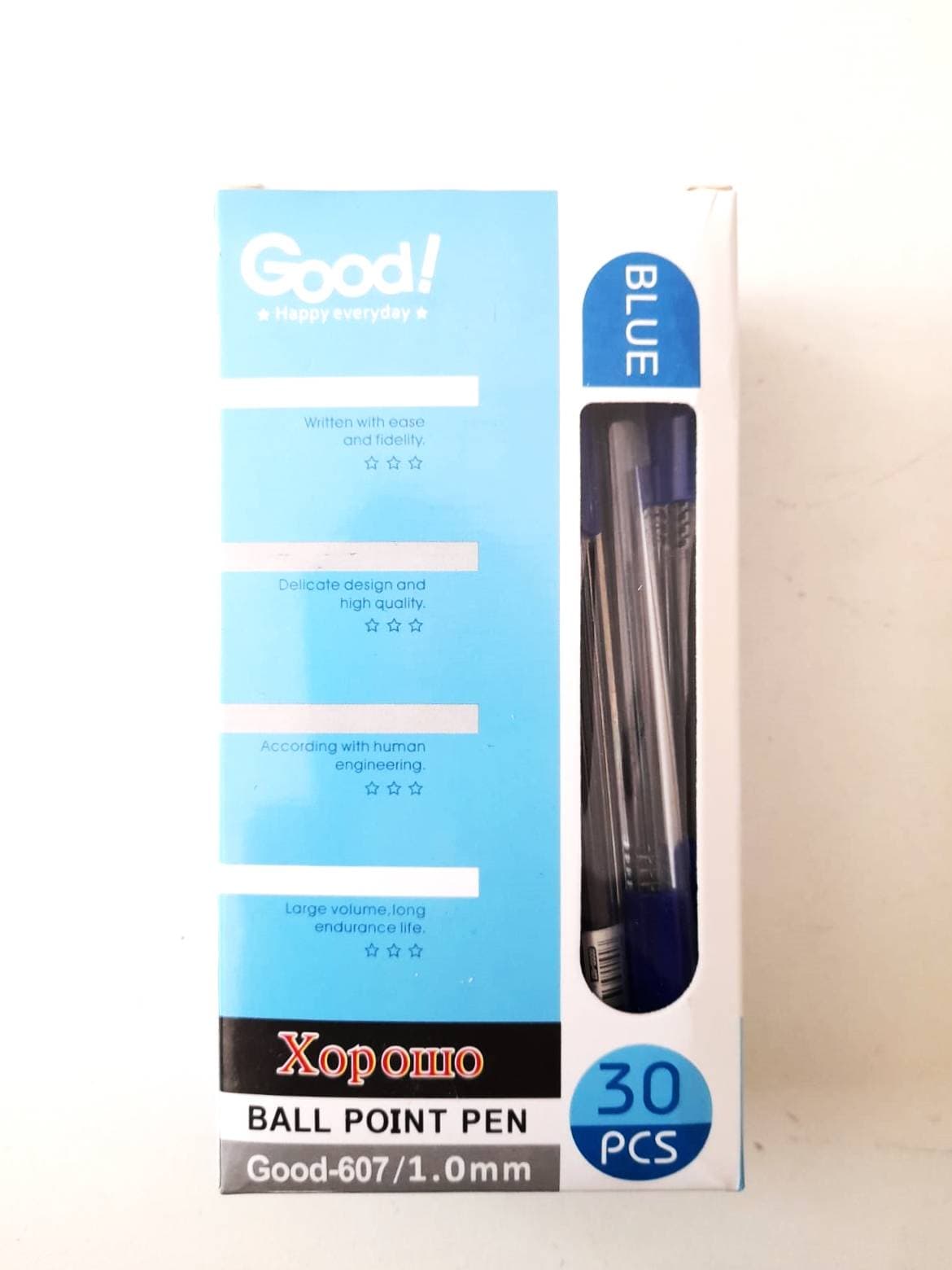 CAJA DE ESFEROS BOLÍGRAFOS 1.0mm-30 UNIDADES — imagen 1
