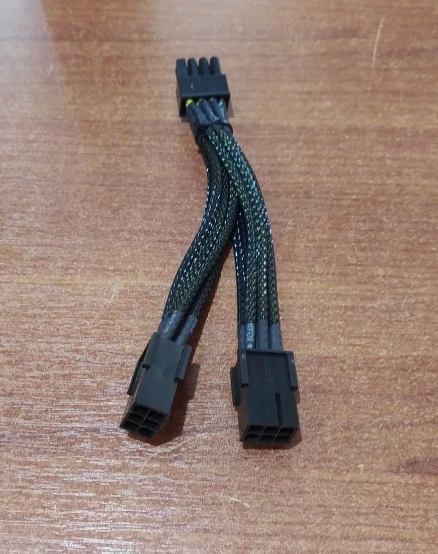 Cable Extensor para Tarjeta Gráfica EPS 1x 8 Pin 12V a 2x 6 Pin PCIe — imagen 1