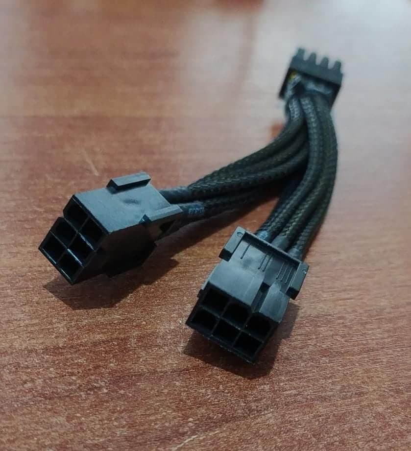 Cable Extensor para Tarjeta Gráfica EPS 1x 8 Pin 12V a 2x 6 Pin PCIe — imagen 3
