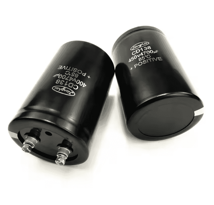 Capacitor / Condensador | JIANGAI | CD138 | 450V 4700uF | 85°C | +POSITIVE — imagen 2