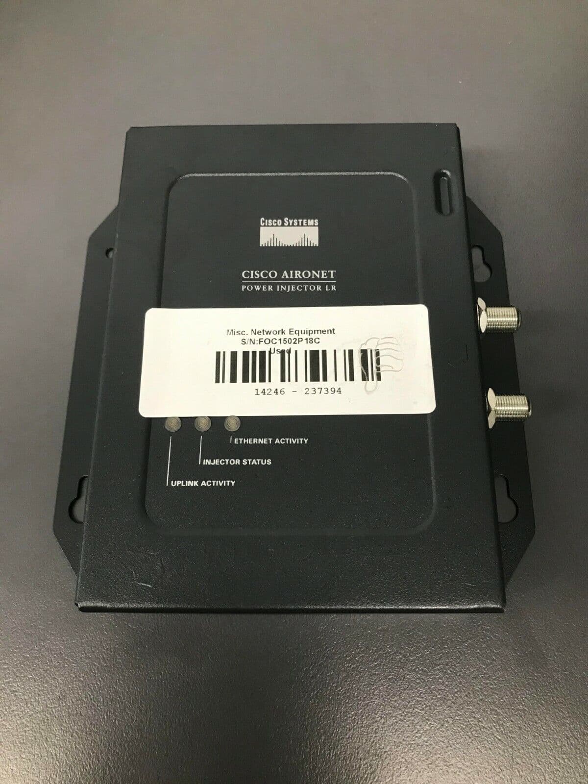 Cisco AIR-PWRINJ-BLR1 Aironet 1400 Power Injector LR - Grade A inyector poe — imagen 1