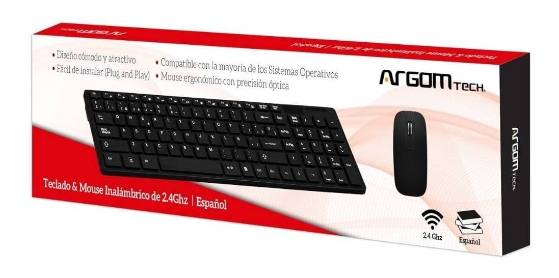 Combo teclado y mouse inalámbrico-ArgomTech — imagen 1